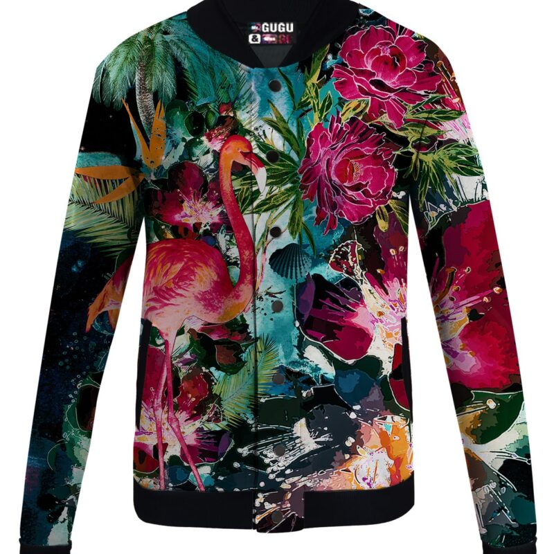 Colorful Flamingo Baseball Jacket