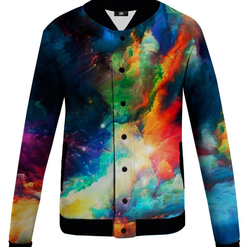 Colorful Space Baseball Jacket