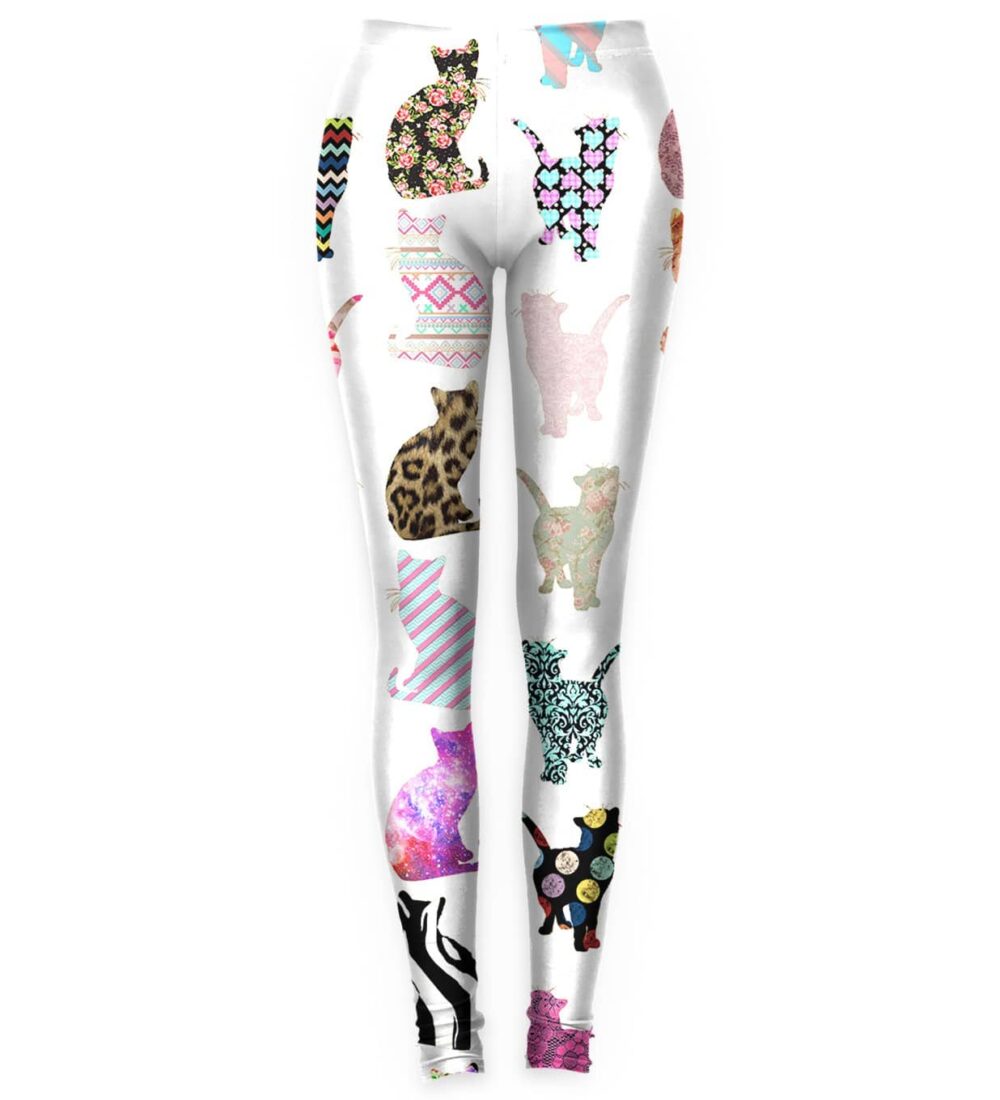 Comic Cat Pattern Leggings