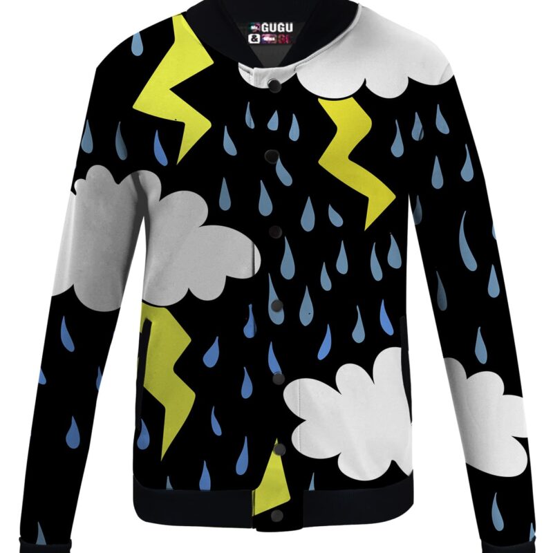 Comic Lightning Baseball Jacket