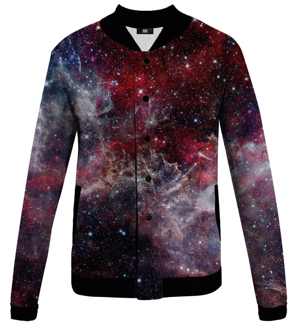 Deep Red Nebula Baseball jacket