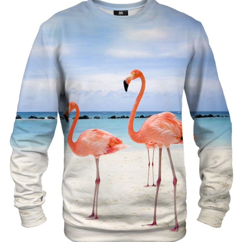 Flamingos On The Beach sweater