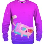 Flying cat cotton sweater