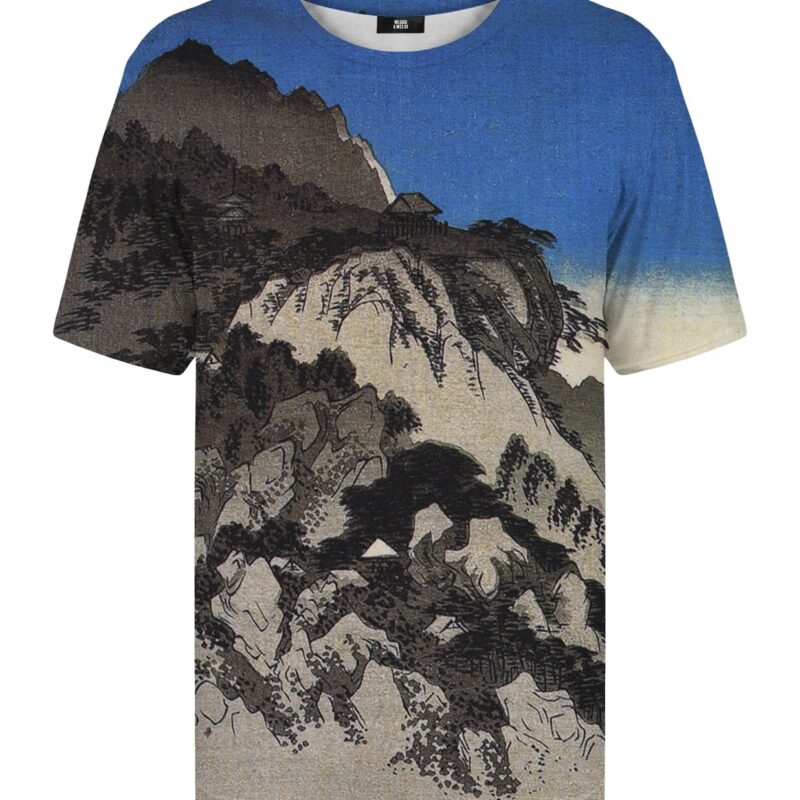 Full moon over a mountain landscape t-shirt