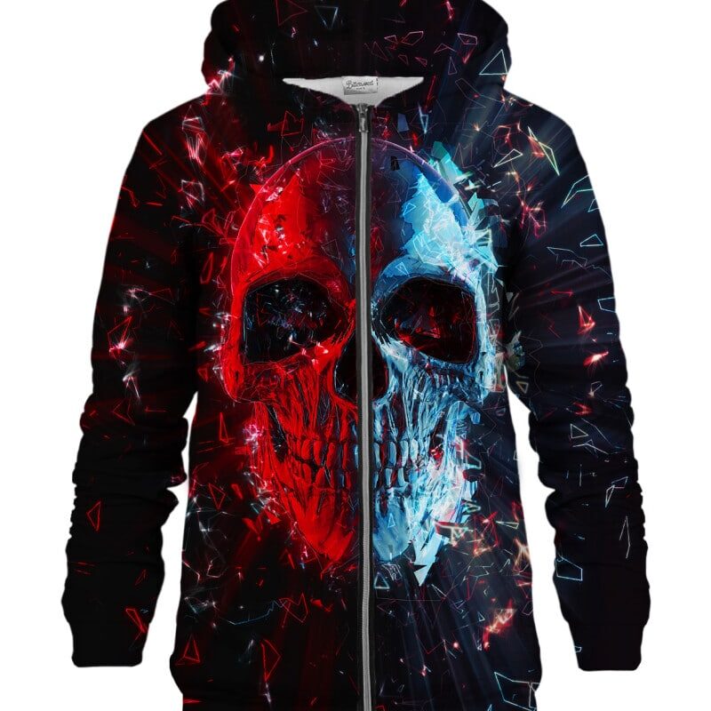 Glass Skull Zip Hoodie