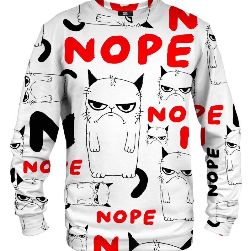 Grumpy Nope cotton sweater