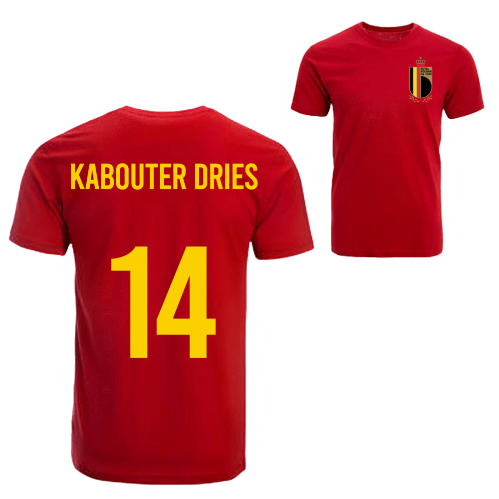 Rode duivels shirt | Kabouter Dries Rode duivels shirt Kabouter dries + badge