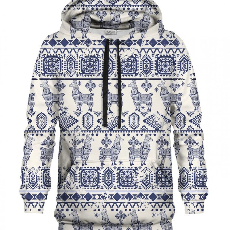 Lama Pattern Hoodie