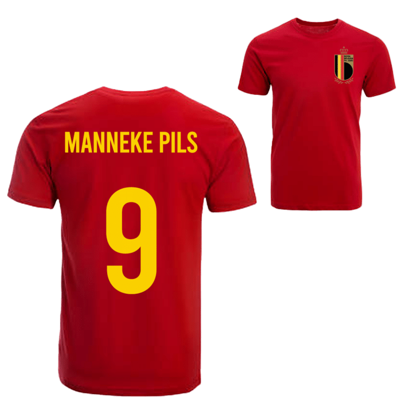 Rode duivels shirt manneke pils + badge