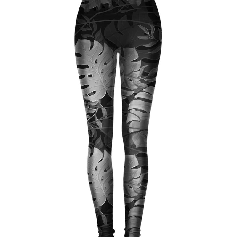 Monstera black leggings