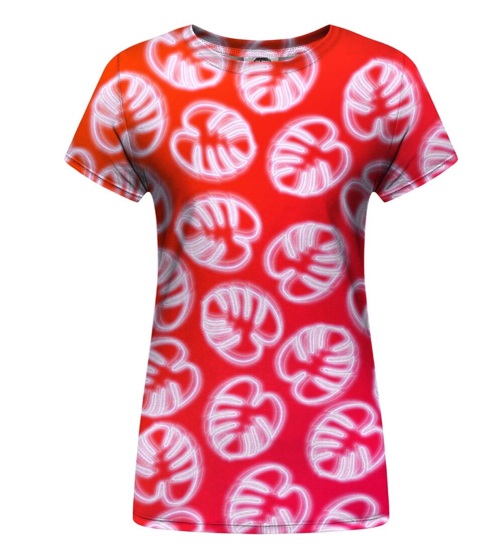 Neon Red Womens T-shirt