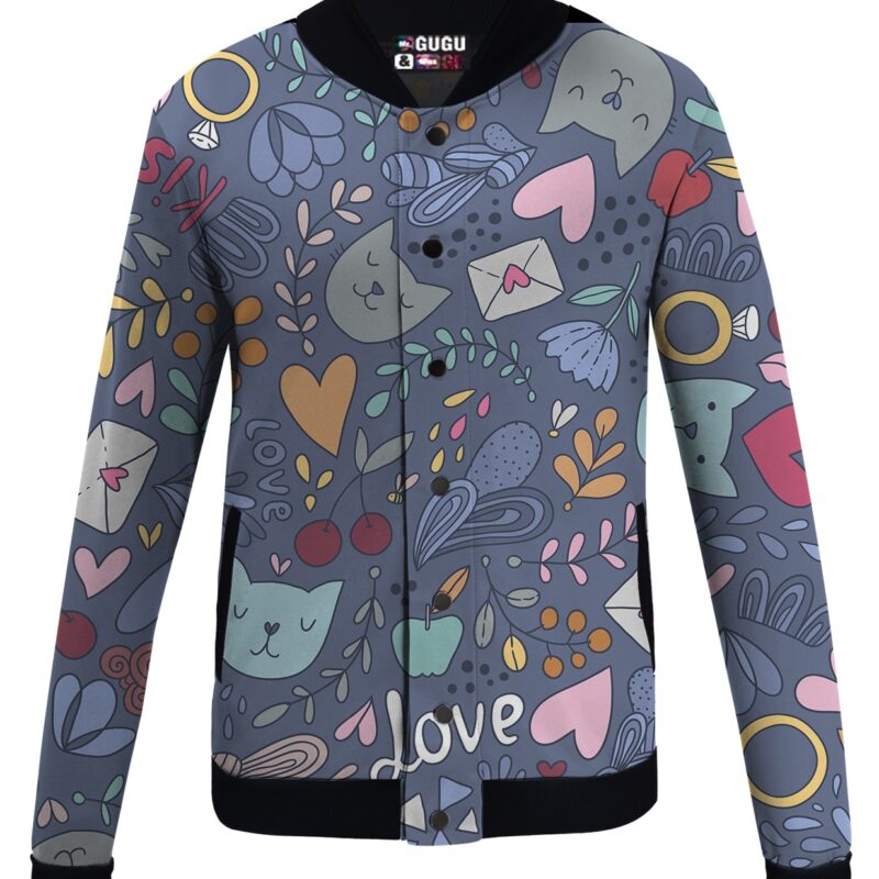 Romantic Cats Baseball Jacket