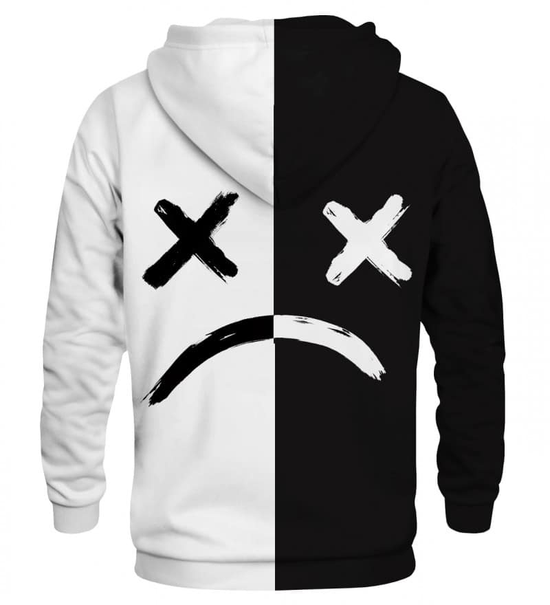 Sad BW Face Hoodie