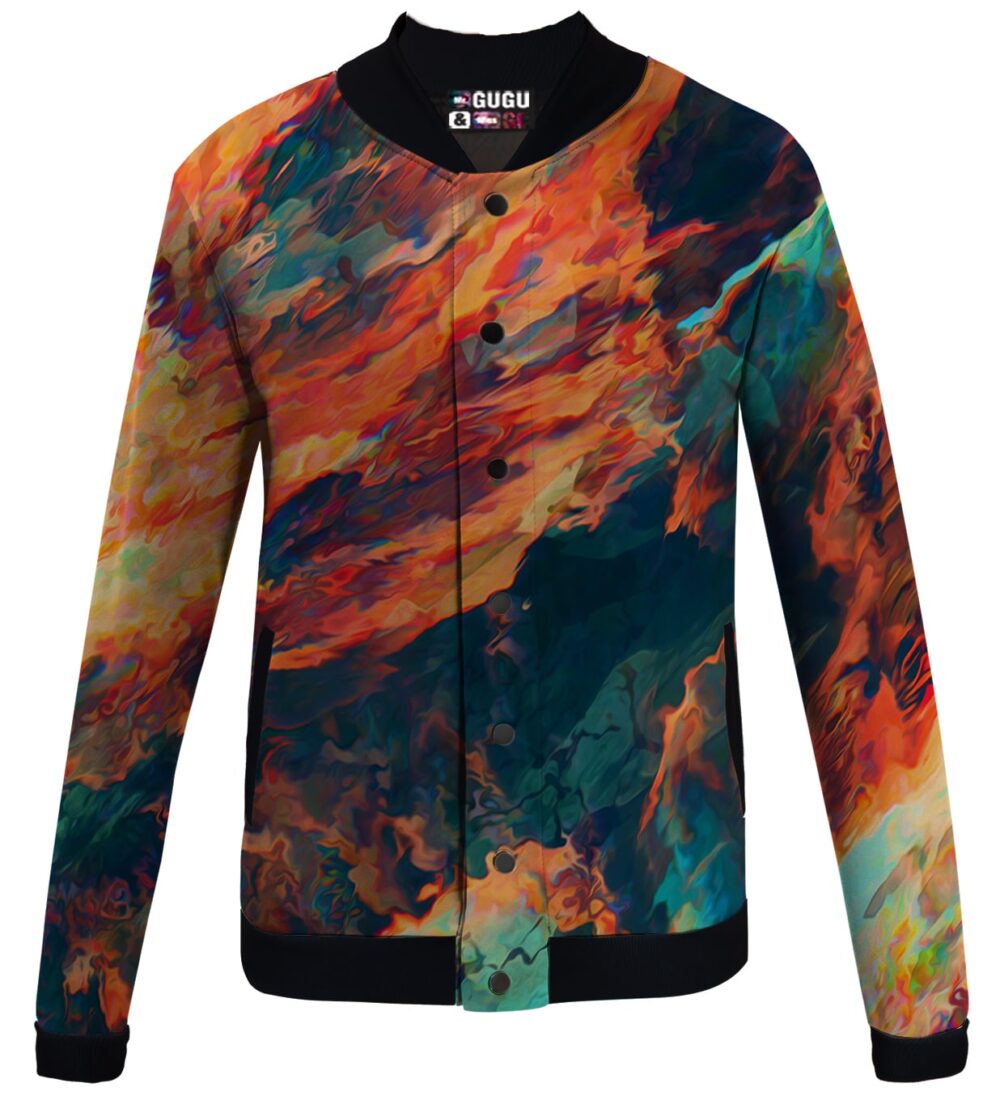 Sky is burning baseball jacket