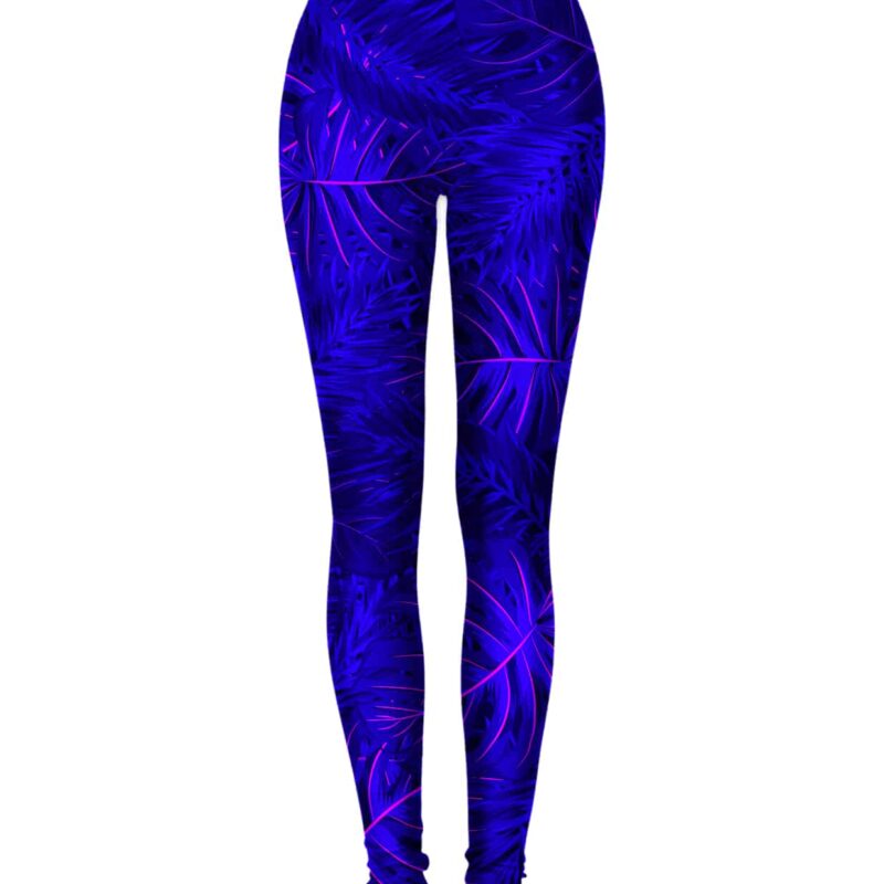 TROPICAL DARK BLUE LEGGINGS