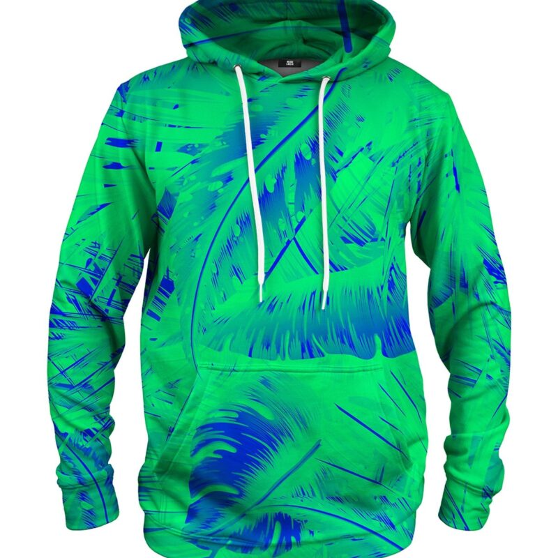 Tropical Green Hoodie Kangaroo