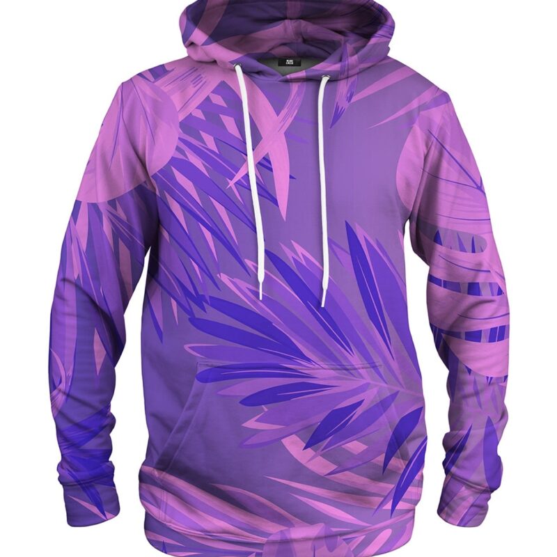 Tropical Violet Hoodie Kangaroo