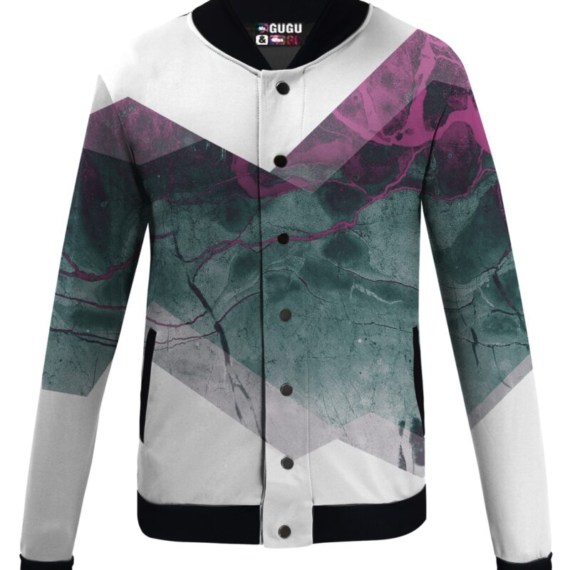 Violet Marble Baseball Jacket