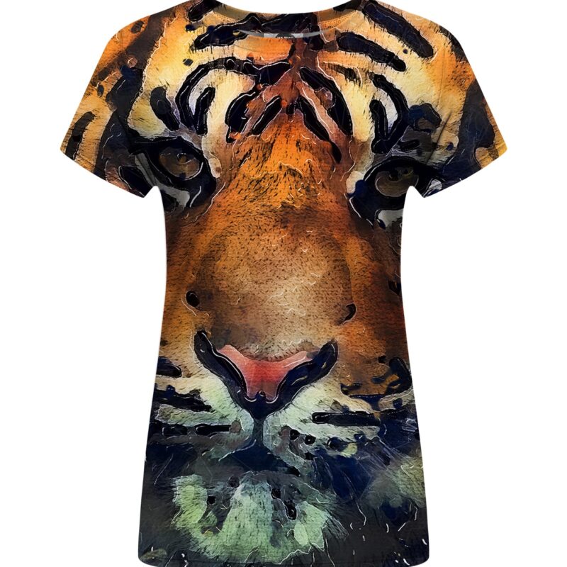 aquarelle tiger womens t-shirt