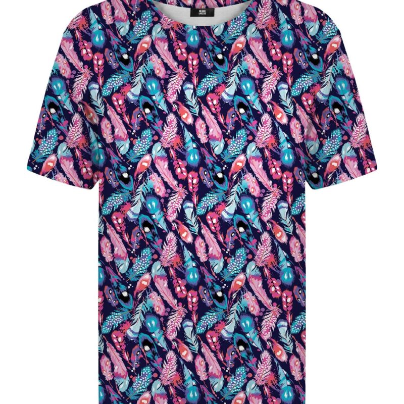 colorful feathers  t-shirt