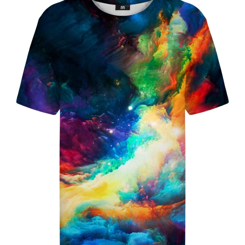 colorful space t-shirt