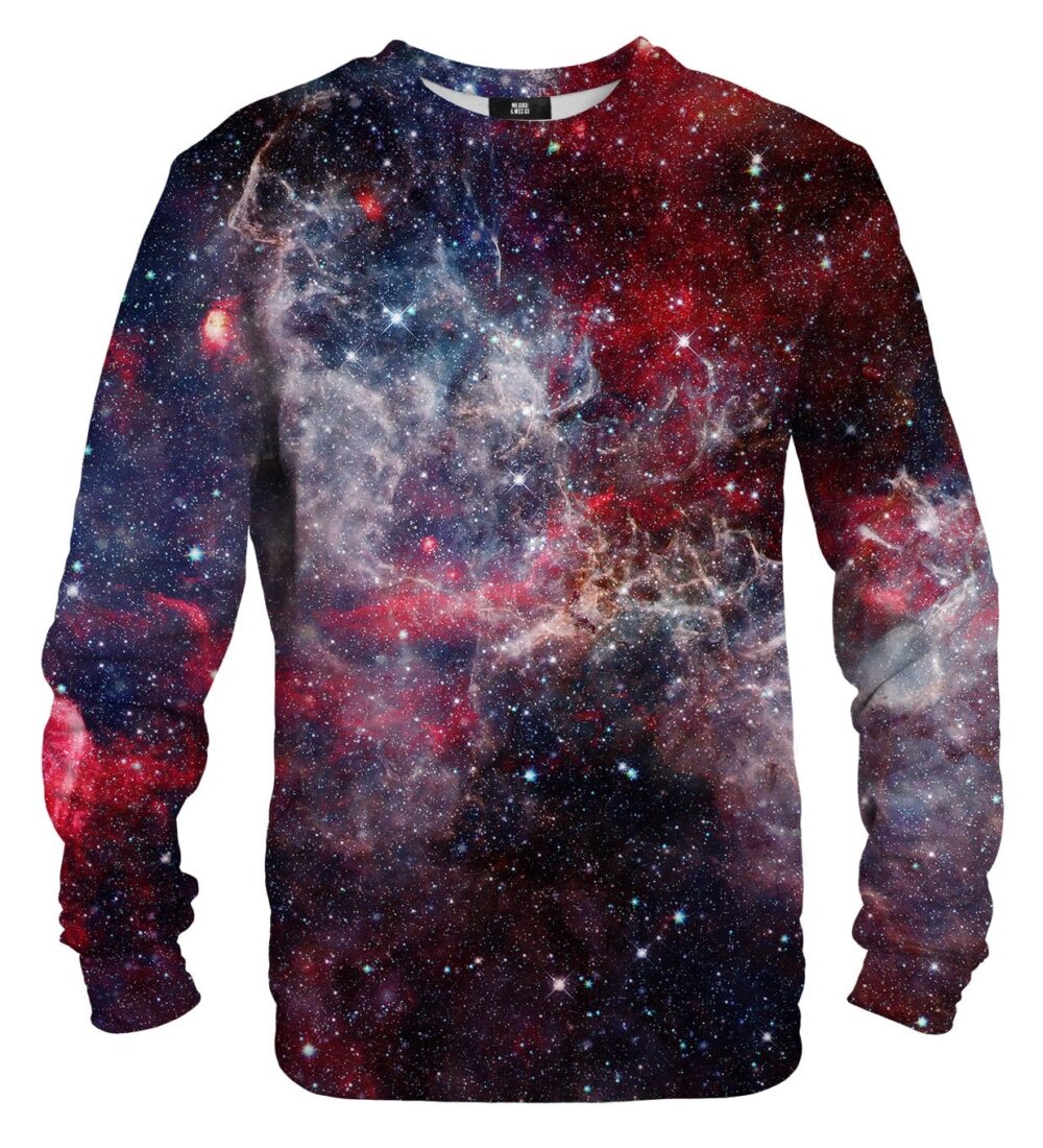 deep red nebula cotton sweater