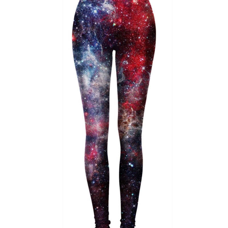 deep red nebula leggings