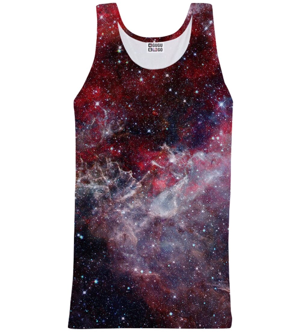 deep red nebula tank top