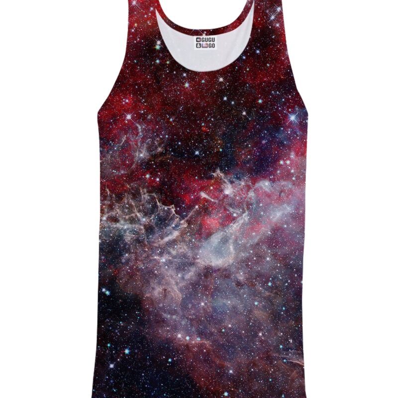 deep red nebula tank top