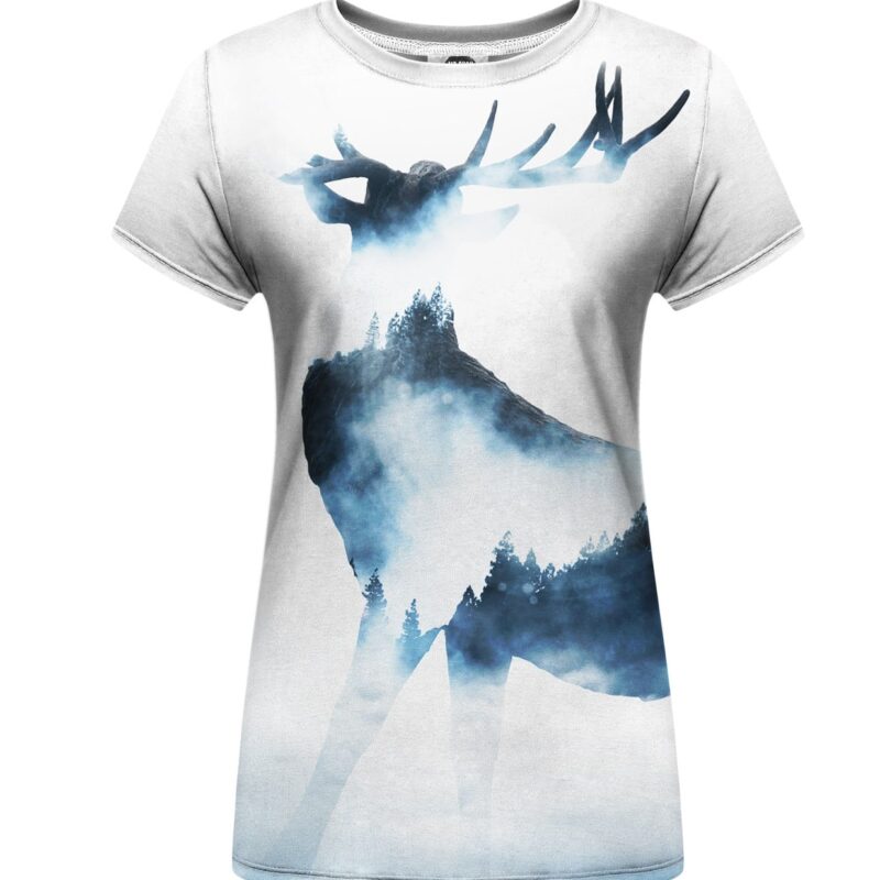 fog deer womens t-shirt