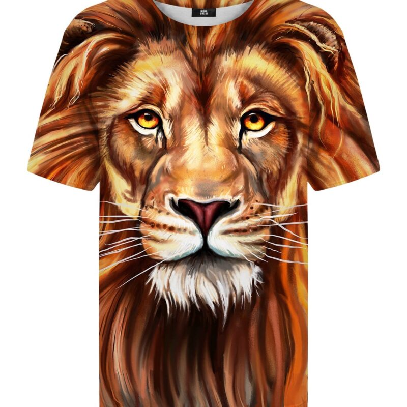 oil painting lion t-shirt