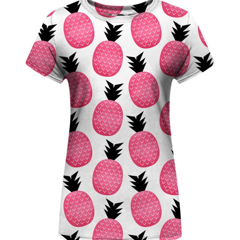 pink pineapple womens t-shirt