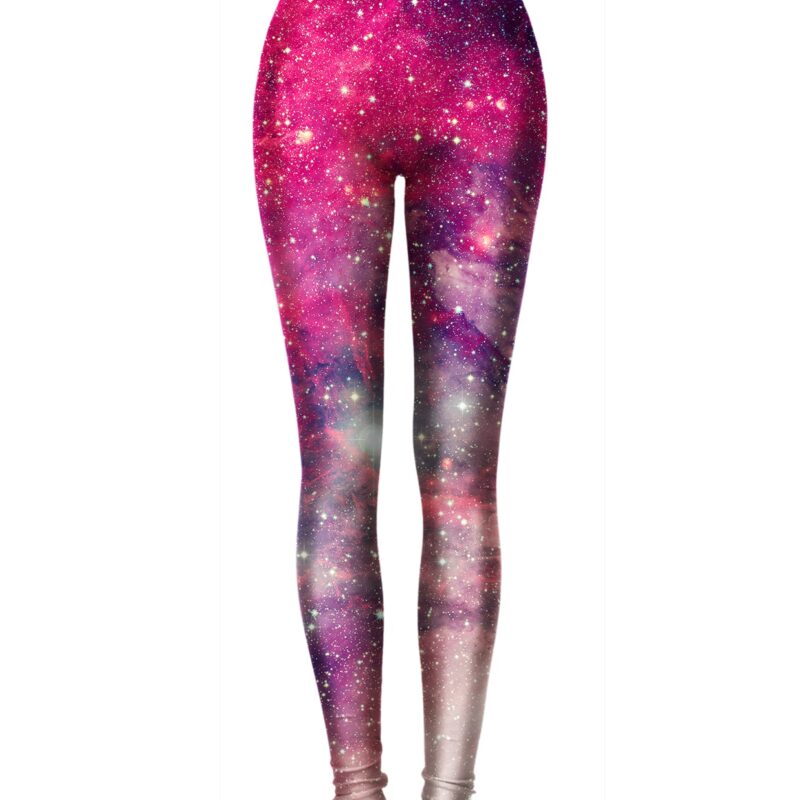 red galaxy leggings