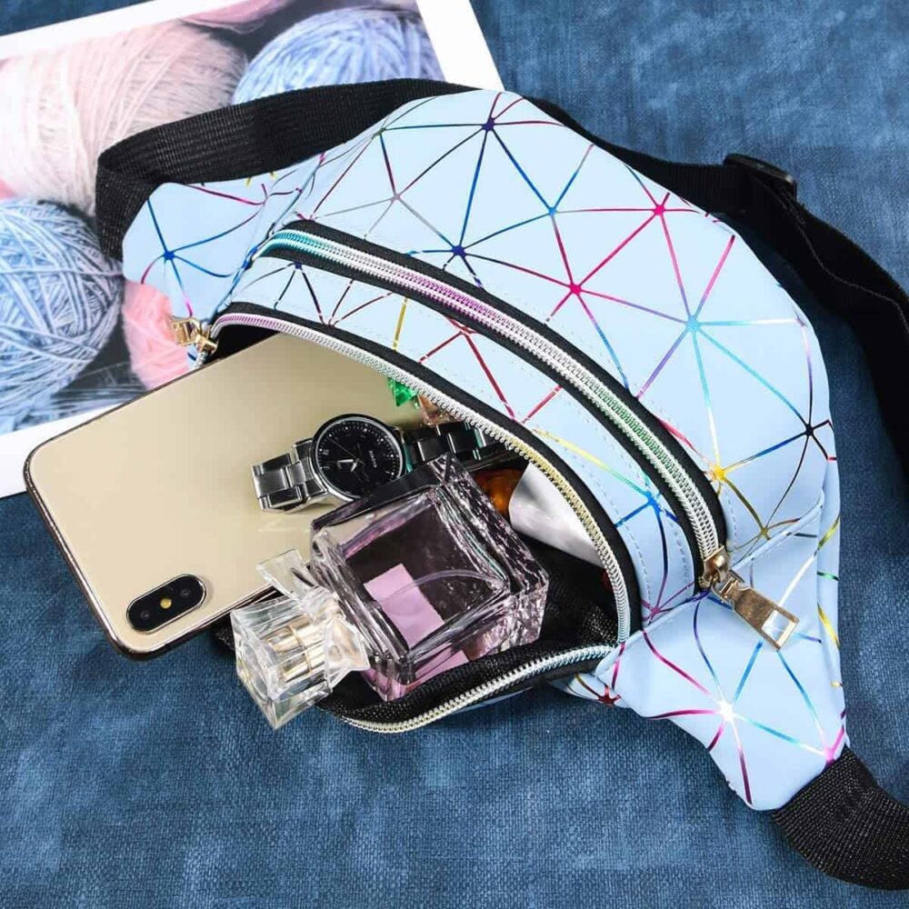 Fanny pack rainbow zilver/blauw Fanny pack rainbow zilver/blauw