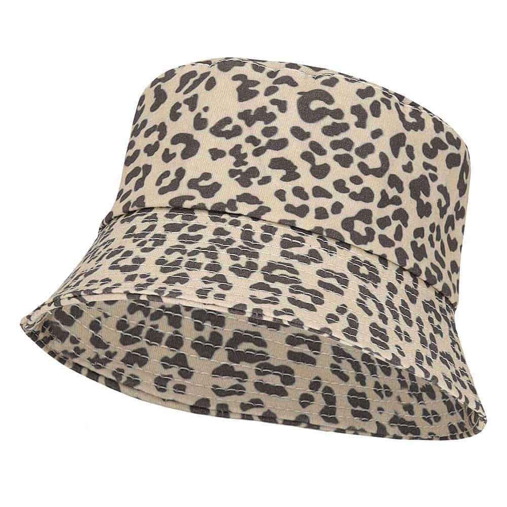 Sarlini Bucket hat panterprint bruin