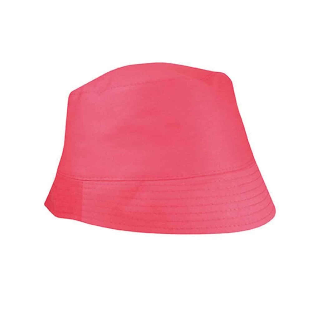 Bucket hat katoen roze