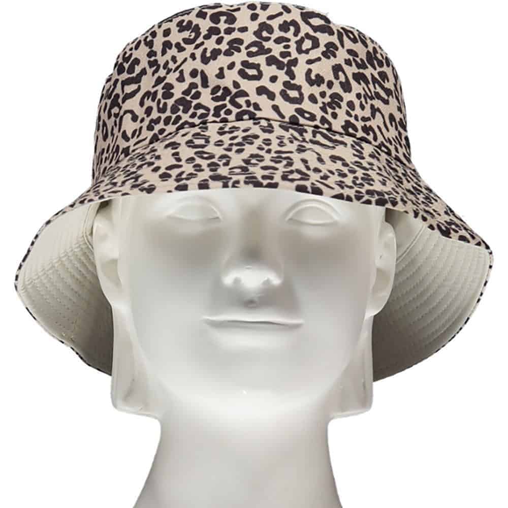 Sarlini Bucket hat panterprint bruin