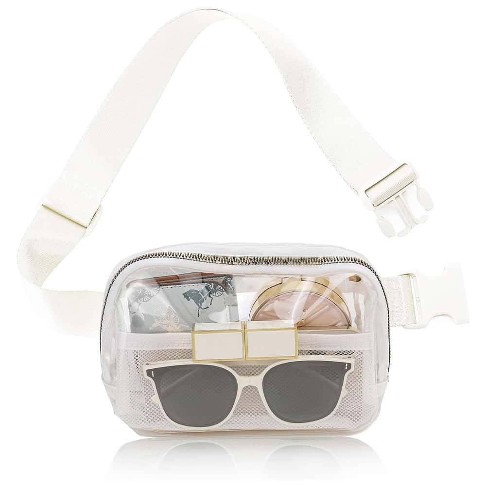 Heuptas transparant beige
