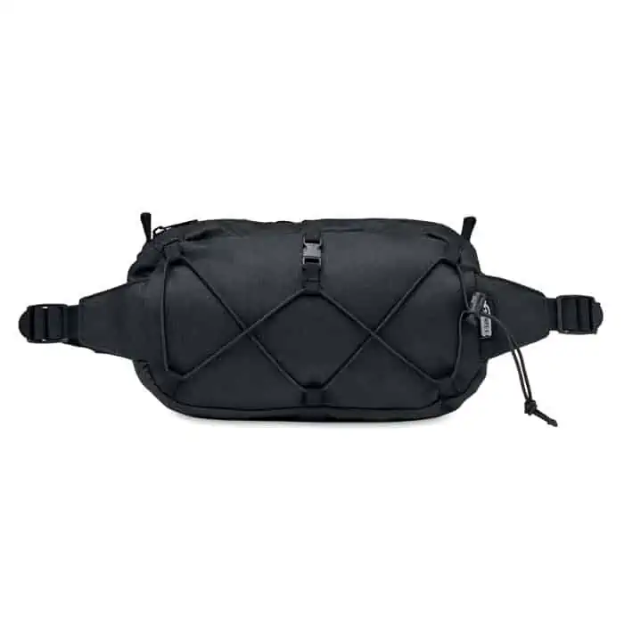 Fanny pack met fleshouder RPET/polyester – zwart