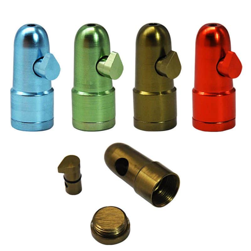 Mini bullet aluminium snuifbuisje