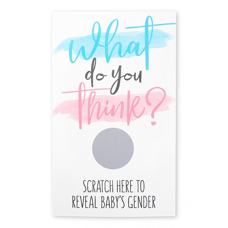 Kraskaart gender reveal meisje 10 stuks