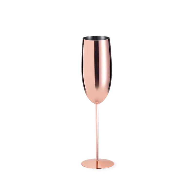 Set champagneglazen – Rose goud