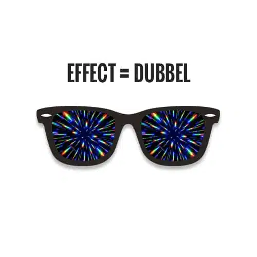 Flipstyle spacebril zwart | dubbel effect