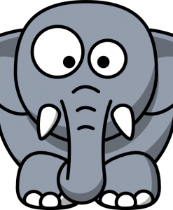 En elefant kom marcherende