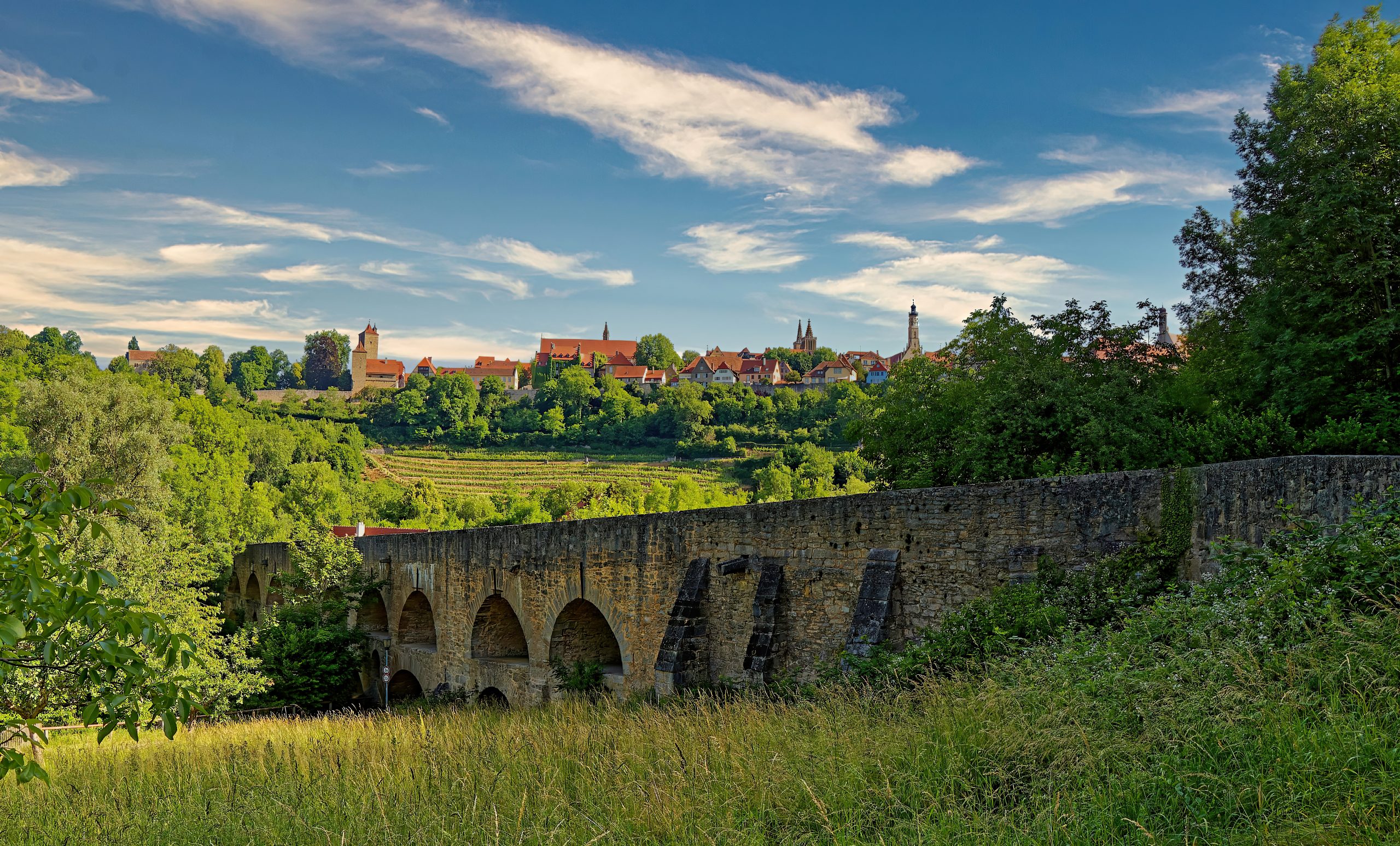 Doppelbrücke Rothenburg  nahe Ferienwohnung Schlossblick Schillingsfürst