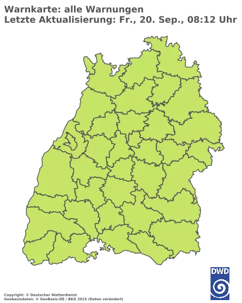 Aktuelle Wetterwarnungen für  Karlsruhe