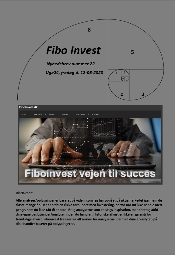Nyhedsbrevet nummer 22, uge 24, fredag den 12-06-2020