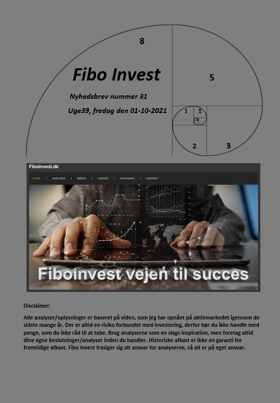 Nyhedsbrevet nummer 31, uge 39, fredag den 01-10-2021