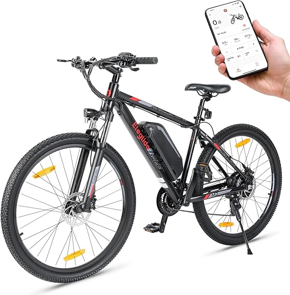 Eleglide M2 E Bike Pedelec Elektrische fiets voor dames en heren met afneembare accu 36 V 15 Ah 27,5/29 inch Offroad E Pedelec elektrische fiets met app, 24 versnellingen, bereik tot 125 km