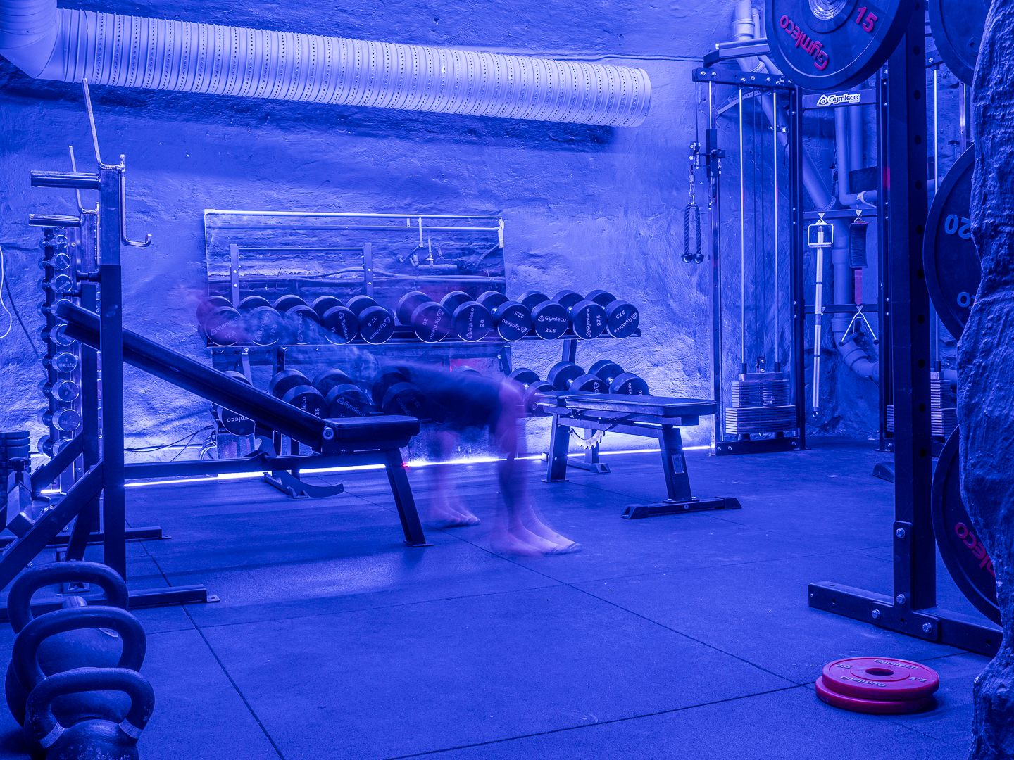 Our cardio room features Skillrun treadmills from Technogym